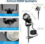 halloween spotlights outdoor 12w rgbw landscape lights for, front angle view
