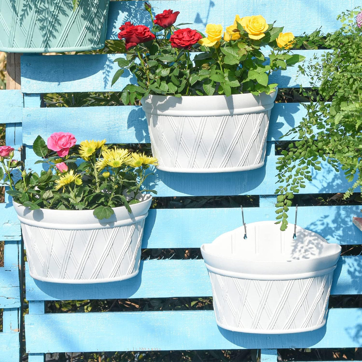 sungmor wall hanging planters,11.5 inch hanging flower pots, main product view