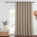 NICETOWN Patio Door Curtain Sound Blocking, Bedroom Privacy Room Divider Curtain, Thermal Insulated Blackout Closet Sliding Door Shade (1 Panel, 100" Wide x 120" Long, Taupe)