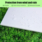 24"x18" white blank lawn yard signs corrugated plastic on a desk or shelf