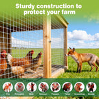 16" x 50' Hardware Cloth - 19 Gauge Heavy-Duty 1/2 Inch Welded Chicken Wire, Hot-Dipped Galvanized Mesh for Chicken Coop & Garden Fencing