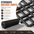 HORCH Black Hardware Cloth 1/2 inch 24 x 100 ft 19 Gauge | Chicken Wire Mesh Roll, Chicken Wire Fencing, Wire Fence Roll, Tree Guard, Rat Wire, Hardware Mesh