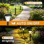 GIGALUMI 12 Pack Solar Lights Outdoor Waterproof, Outdoor Solar Lights for Yard, Solar Garden Lights, Yard Decorations Outdoor for Pathway, Patio, Garden, Driveway, Lawn, and Landscape(Warm White)