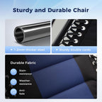 MAISON ARTS Foldable Zero Gravity Chair Set of 2, Cup Holder, 28" Seat Blue | Outdoor Foldable Recliner, Removable Cup Holder, 28in Seat, Armrest Included, Holds Up to 400 LBS
