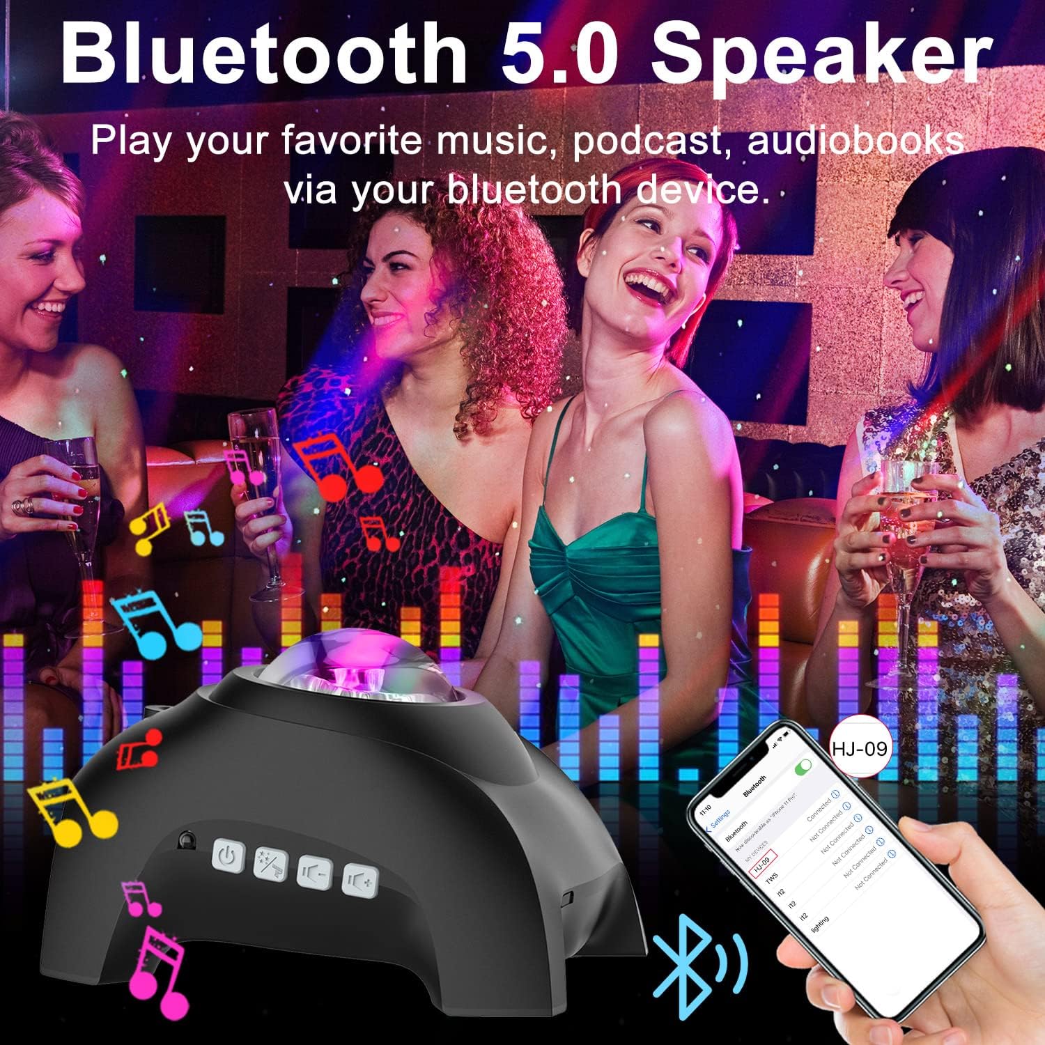 Star Projector, CIMELR Northern Galaxy Aurora Lights Projector with 33 Light Effects Bluetooth Speaker & White Noise, Remote Control Night Light for Bedroom, Room Decor, Party, Gift for Kids Adults