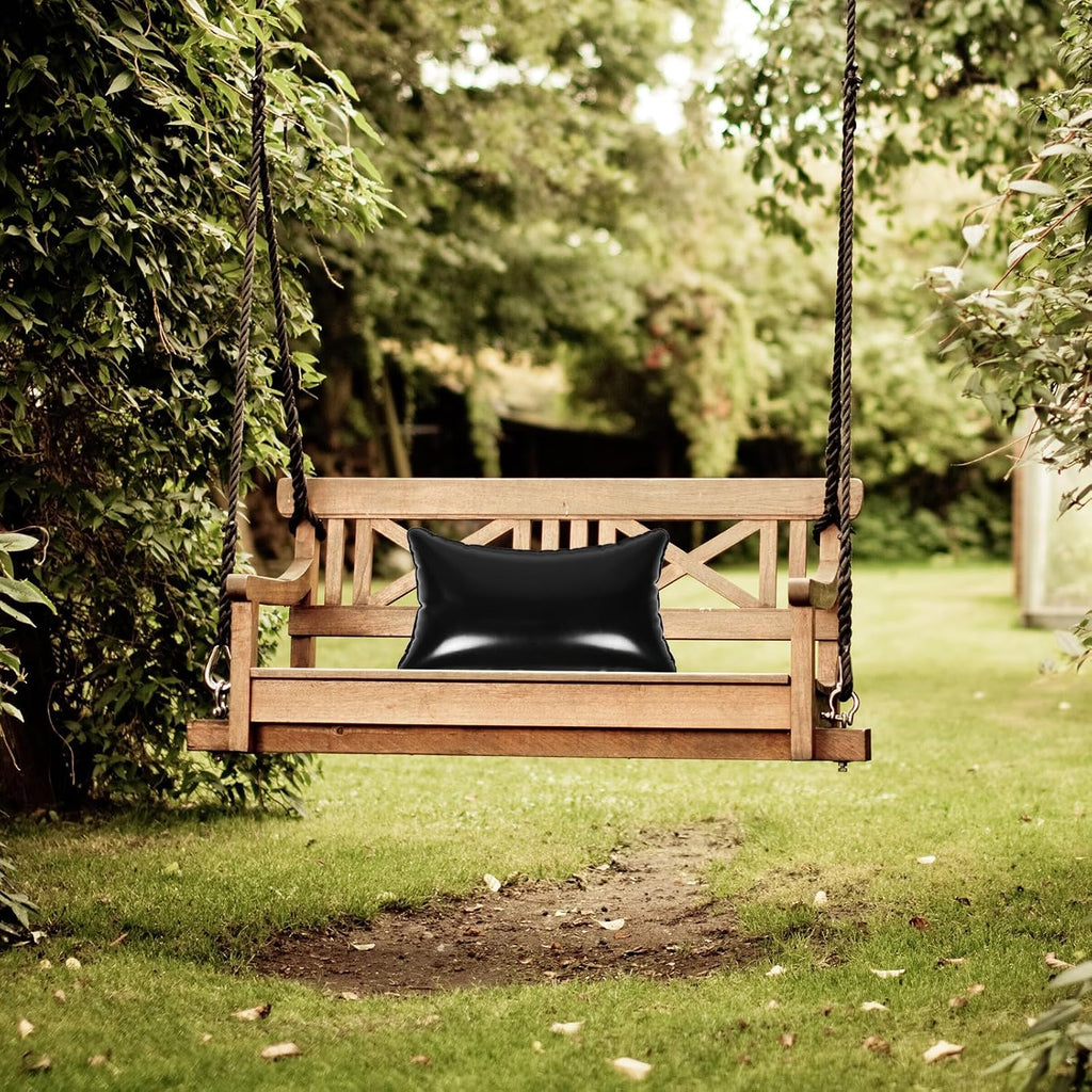 STOBAZA Inflatable Cushion for Hammock Swing Chairs PVC Black | Replaceable Insert for Hanging Chairs, Lightweight Foldable Design, Travel and Outdoor Use