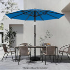 AreShark 9 FT Patio Umbrella for Outdoor, Outdoor Table Umbrella with Push Button Tilt and Crank, Outdoor Patio Umbrellas with 8 Sturdy Ribs for Market, Garden, Pool (Royal Blue)