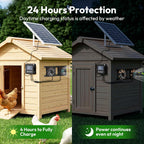solar powered fan with 7500mah battery, solar exhaust on a desk or shelf