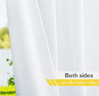 NICETOWN Canvas Waterproof Outdoor Curtains for Patio, Rustproof Grommet Indoor Outdoor Light & Heat & Cold Blocking Porch Curtains for Yard/Gazebo/Porch, W55 x L78, Lily White