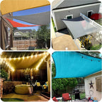 SUNLAX Sun Shade Sail 13' x 15' Dark Grey Rectangle Canopy Sail Shade Cover UV Block Permeable Sunshade Outdoor for Patio Backyard Deck Pergola (We Make Custom Size)