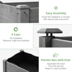 48×24×30 raised garden bed with legs, cedar wood on a desk or shelf