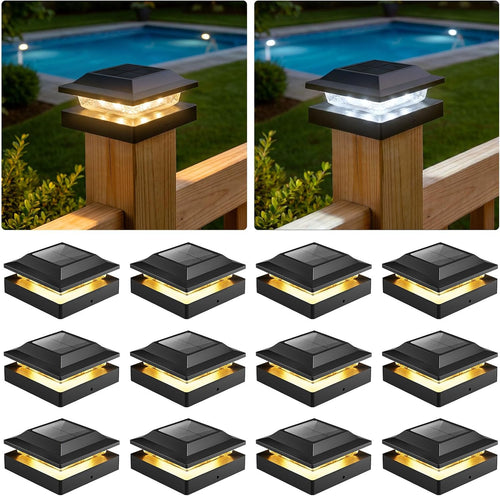 4x4 solar post cap lights 12-pack, 16 led, main product view