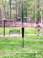 Sequoia Squirrel Proof Bird Feeder Pole System with Patented Spring Baffle, 4 Hanging Stations, Heavy Duty Galvanized Steel with Auger, Adjustable Arms