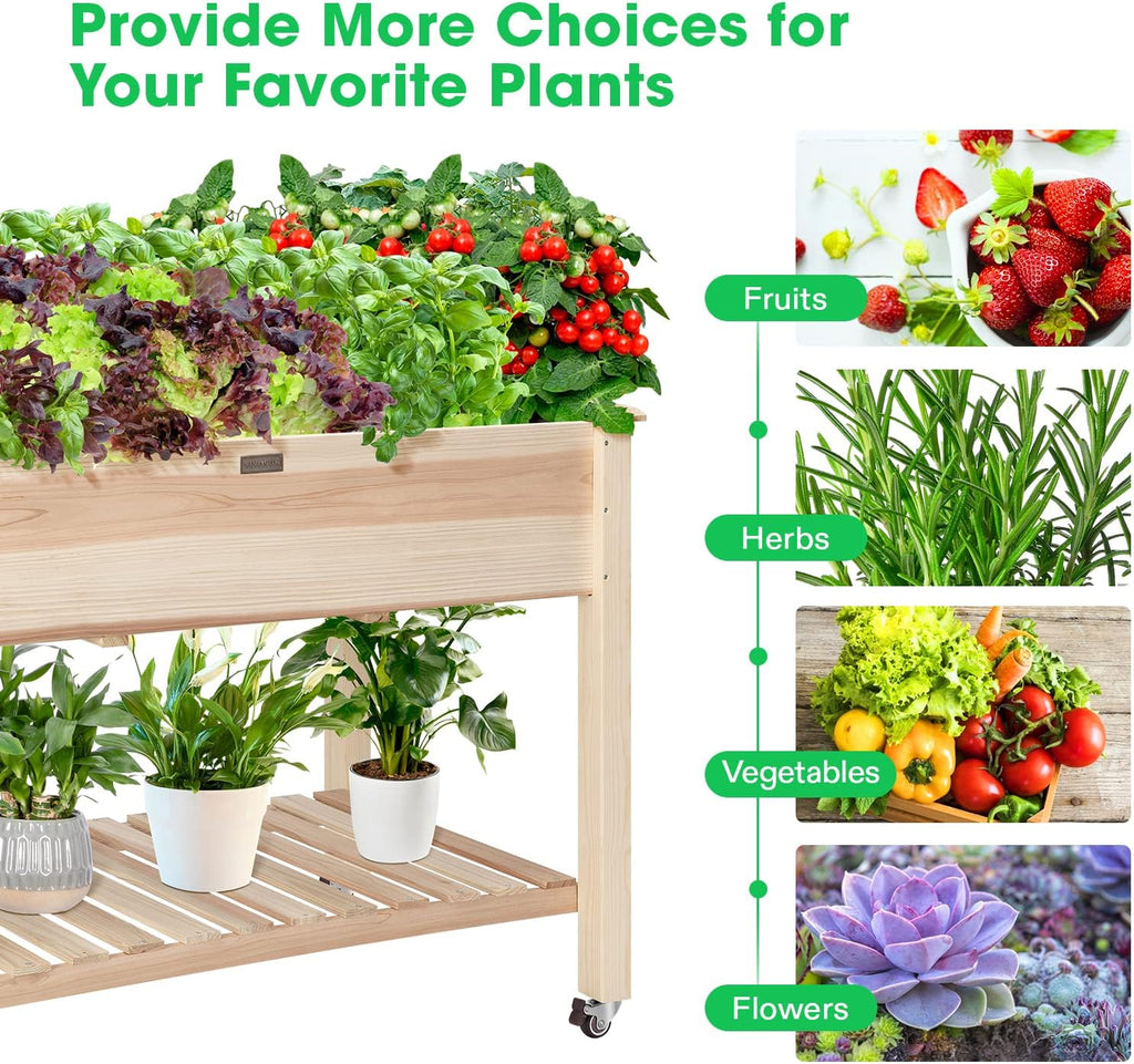 vivosun raised garden bed with legs & wheels on a desk or shelf