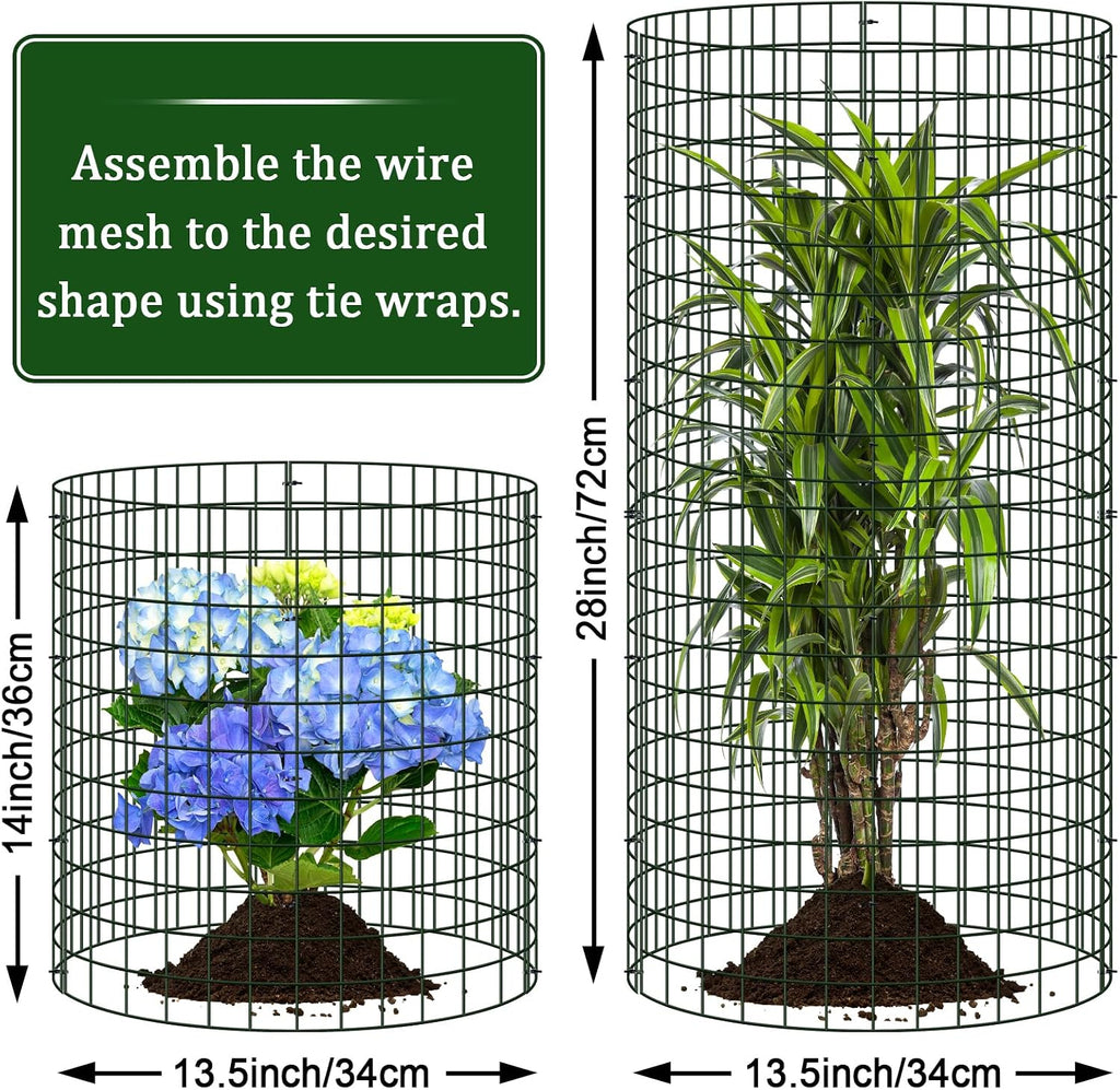 plant protectors from animals, 13.5"x 14" wire plant, side view