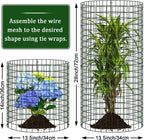 plant protectors from animals, 13.5"x 14" wire plant, side view