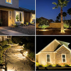 8 Pack Solar Spot Lights Outdoor, 2-in-1 Solar Lights Outdoor Waterproof IP65, Solar Powered Landscape Spotlights 3 Modes for Yard Garden Pathway Driveway Tree(Warm White)