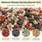 18 Pounds Mix Horticultural Lava Rocks, 5-8 mm Lava Rocks for Plants, Bonsai Rocks Horticultural Grit Soil Cover Gravel for Succulents and Hydroponics, Fairy Gardening, Top Dressing, Plant Drainage