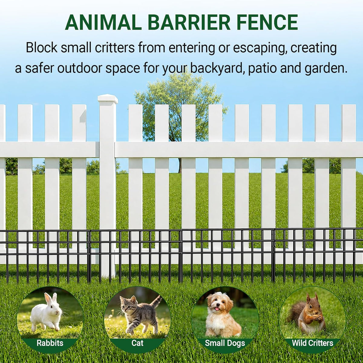 mixc 30 pack animal barrier fence, 42.5ft x, package contents