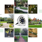 INCX 4.6 inch Solar Lights for Outside, 4 Pack Solar Light Outdoor Waterproof, Garden Lights Landscape Lighting for Lawn Yard Deck Driveway Walkway White