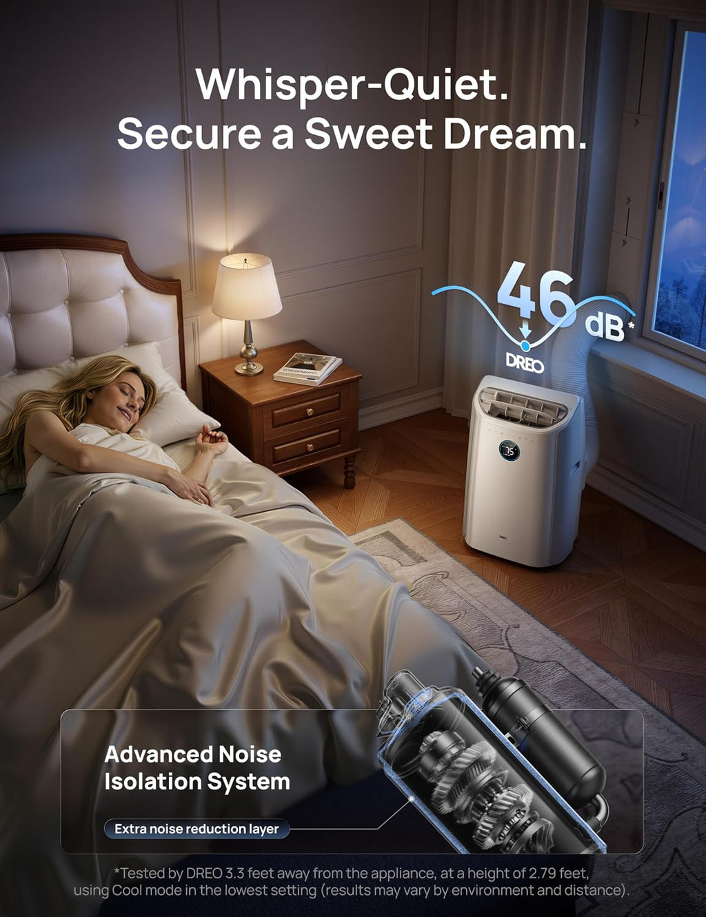 dreo portable air conditioner 516s, 14000 btu ashrae, package contents