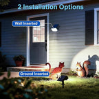 Solar Lights Outdoor Waterproof IP65, Super Bright LED with Lens, 6500K 2 Lighting Modes, Solar Powered Yard Garden Solar Spot Lights for Outside Landscape Auto On/Off - 6 Pack