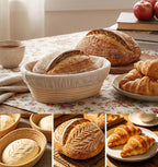 6 Pcs Sourdough Proofing Basket Liner, 10 Inch Oval Bread Proofing Cloth Liner for Banneton Basket Sourdough Baking Dough Baskets Cover (Cotton-Linen, Oval)