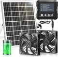 solar powered fan with 7500mah battery, solar exhaust, main product view