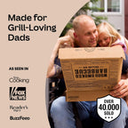 Grilling Accessories BBQ Smoker Box Grill Kit - Stainless Steel Smoke Box | 8-Piece BBQ Smoking Set, 304 Stainless Steel, Meat Thermometer, Grate Scraper, Recipe Cards, Fathers Day Gifts, BBQ Lovers