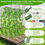 roadplum cucumber trellis for climbing plants with grow showing dimensions