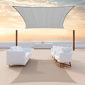 ColourTree TAPR1616 Custom Size 17' x 21' Grey Sun Shade Sail Canopy UV Block UPF50 Rectangle - Commercial Standard Heavy Duty - 190 GSM - 3 Years Warranty