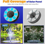 Solar Fountain Pump, 2026 Updated 2.5W Solar Powered Water Fountain with 6 Replacement Nozzles, Floating Solar Fountain for Bird Bath, Pond, Pool, Garden and Backyard