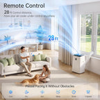 14000 btu portable air conditioners, 3-in-1 floor stand, side view