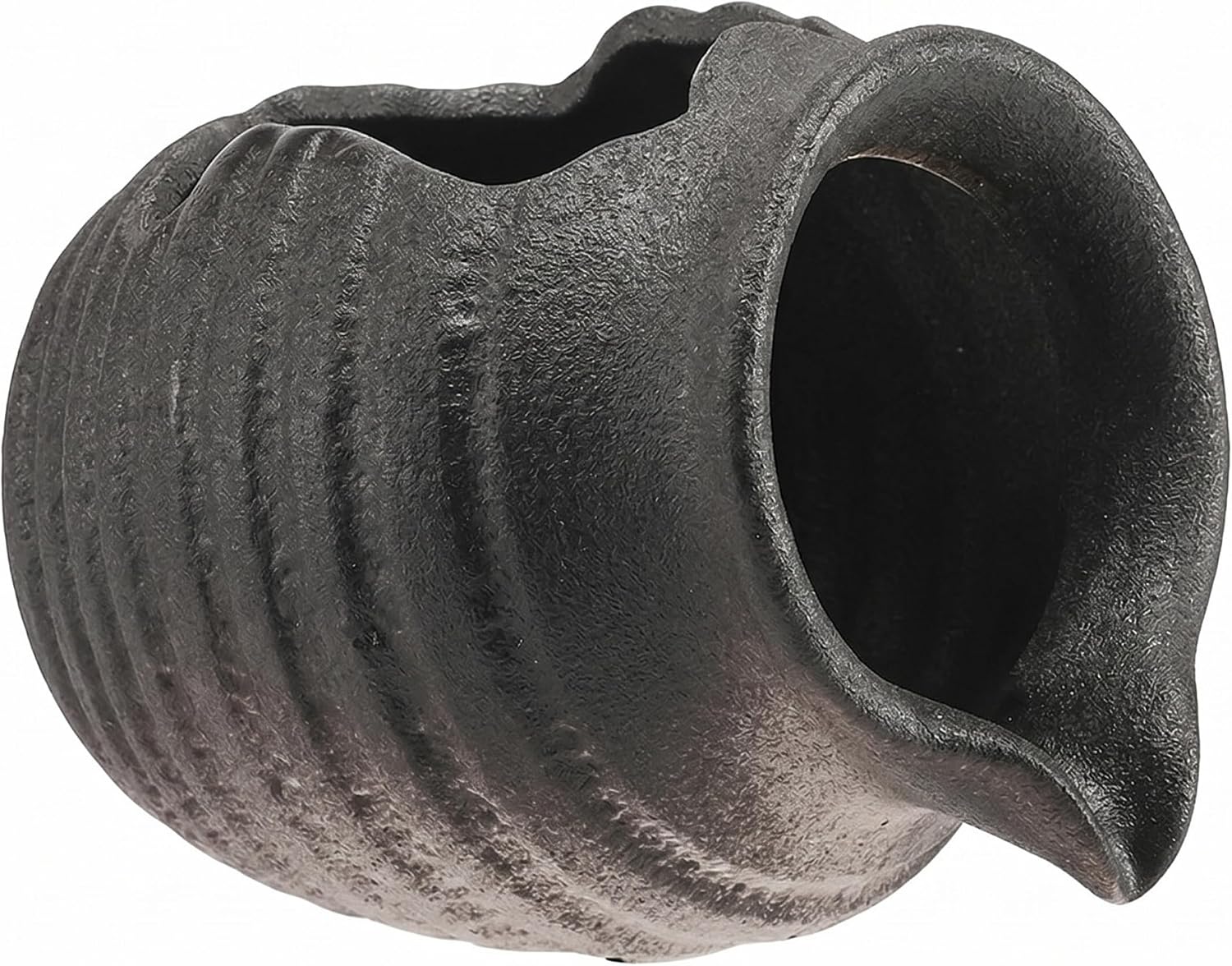 Ceramic Pond Spitter Matte – Handcrafted Fountain Spitter Indoor & Garden Water Feature(Matte Black, Small)