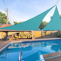 E&K Sunrise 14' x 14' x 14' Sun Shade Sail Triangle Canopy Shade Cover UV Block for Patio Backyard Garden Outdoor (Turquoise)