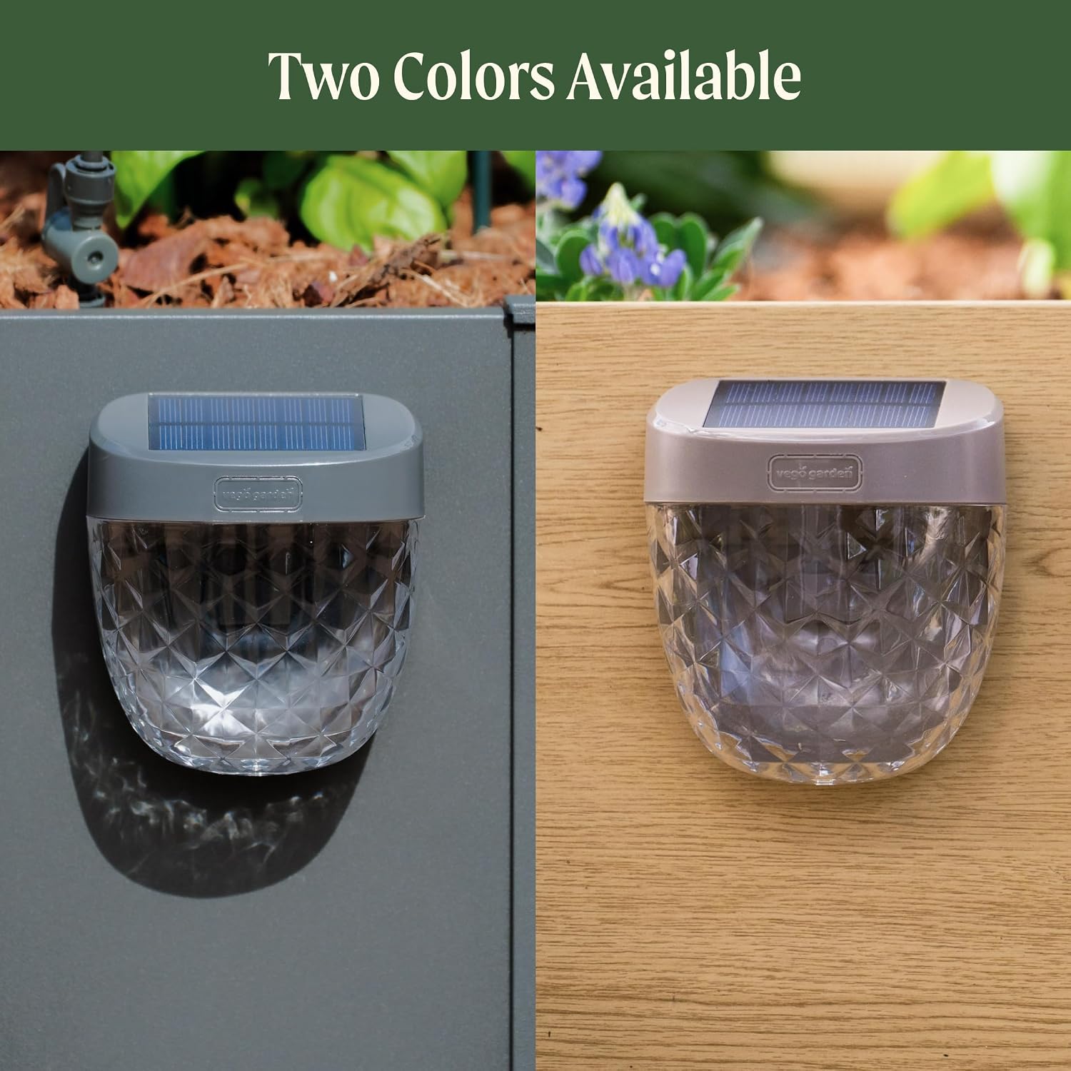Vego garden Solar Garden Lights to Flat Beds Waterproof Earthy Brown 4 Pack | magnetic solar garden lights outdoor waterproof ambient lamp