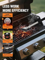 Bristle-Free Steam Grill Brush with 5 Replacement Pads – No Bristle Shedding. Unique Steel Fibers Pads Efficiently Deep Clean All Kinds of Grills. A Safe Outdoor Grill Cleaner. Gift for Men/Dad.