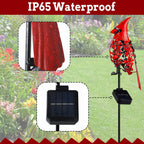 1 Pcs Cardinal Gift Decor Cardinal Solar Lights for Outside Garden Stake Metal Red Bird Solar Lights Gift Outdoor Stake Grave Patio Yard Lawn Porch Cemetery Decoration for Mom Grandma Women