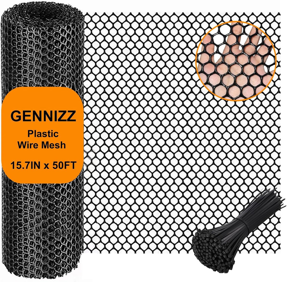 plastic wire mesh fence roll, gennizz 15.7in x, main product view