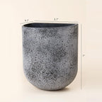 LA JOLIE MUSE Wall Hanging Planters for Indoor Plants，Hanging Flower Pots for Air Plants Succulent, Set of 2, 5.7L*4.1W*7H, Rock Gray