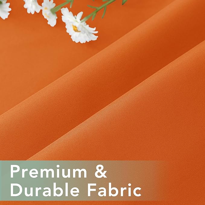 Outdoor Curtains for Patio Waterproof 6 Panels - Windproof, Privacy, Weatherproof Outside Drapes for Gazebo Pergola Porch, Grommet Top and Tab Bottom, 54x108 Inch, Mecca Orange