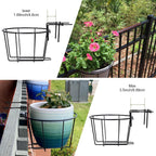 tqvai adjustable hanging railing planter for 1.89 to shown in use