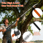 26FT Reach Pole Saws for Tree Trimming, Manual Pole Saw with 5-20FT Telescoping Extension Pole, Pruning Saw with 17" 3X Detachable Saw, Branches Pruner for Garden, Palms & Shrubs Yard Maintenance