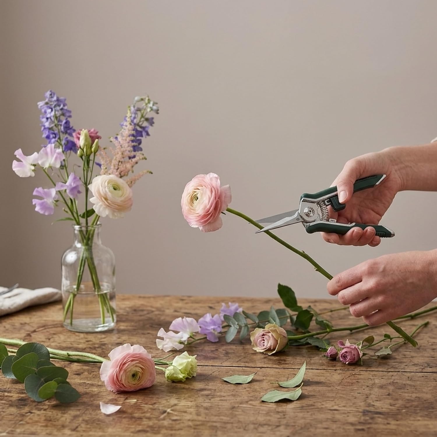 Spear & Jackson Kew Gardens Urban Oasis Collection CUTTINGSET19K Snips & Twine Set - Essential Pruners and 100m Natural Garden Twine