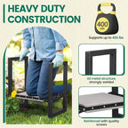 Garden Kneeler and Seat Heavy Duty - 12.7" Wide Garden Kneeling Bench Stool with Handles, Folding Knee Seat Chair Gardening Gifts for Seniors Women Men Gardeners Pain-Free Weeding Planting