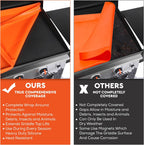 17 Inch Silicone Griddle Cover for Blackstone Griddle — Heavy Duty Food Grade BPA-Free Flat Top Grill Cover Mat, Edge-to-Edge Protection, All Seasons, Portable & Dishwasher Safe, Orange