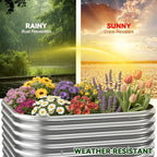 4 Pack 2x2FT Corrugated Galvanized Steel Raised Garden Bed Outdoor, Metal Above Ground Garden Bed for Vegetables and Flowers, Raised Beds for Gardening-2x2FTx10Inch