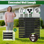 48in h x 45in w air conditioner fence shown in use