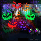 Toodour Halloween Projector Lights Outdoor, Double Head Dynamic Halloween Lights Projector with Timer, Waterproof Devil Face Indoor Outdoor Decorations Light for Home Window Wall Decor