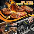 Electric Grill Brush Bristle for Outdoor, Grill Cleaning Brush Rechargeable BBQ Cleaner Brush Head,Safe Grill Brush with Scraper for Cast Iron Stainless-Steel Grates,Black